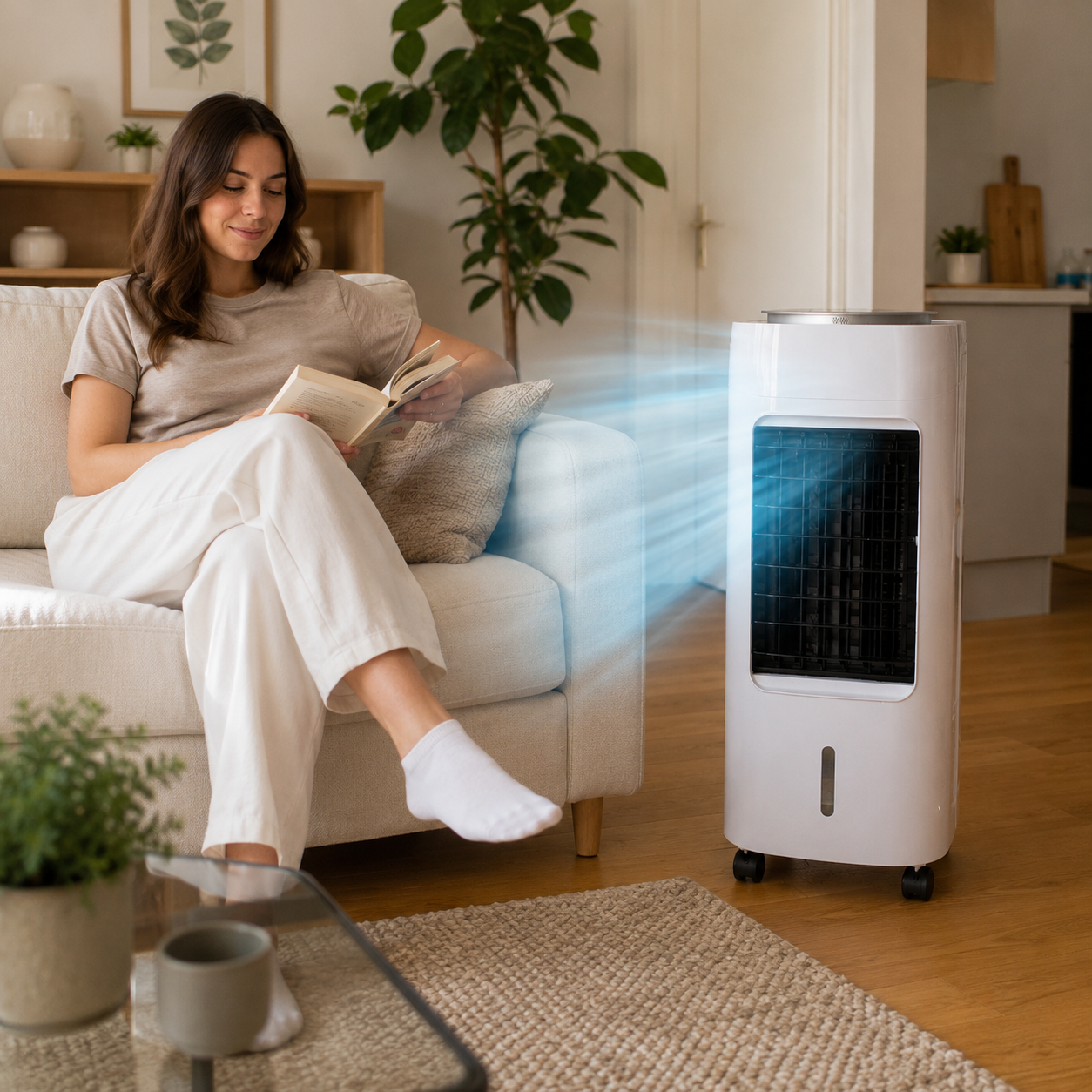 KlimaFresh – Refroidisseur d'air mobile – Aucune installation requise | Rafraîchit jusqu'à 50 m²