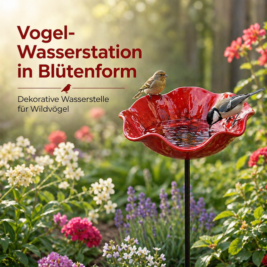 Vogelblüten – Vogeltränke in Blütenform | 2er-Set