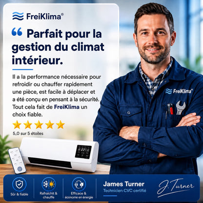 FreiKlima Pro – Portable Klimaanlage & Heizung ohne Installation | 2-in-1 Klimatisierung | Bis 51 m²